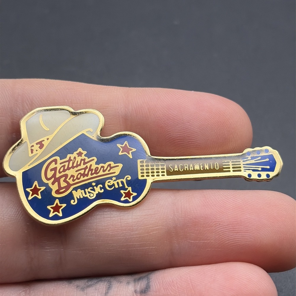 Gatlin Brothers Music City Sacramento Acoustic Guitar Lapel Hat Pin
